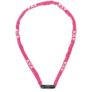 Kettingslot Axa Rigid RCC code 120x3,5 met polyester hoes - roze