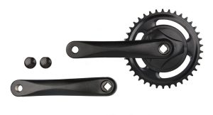 Crankstel Vinty 38T - 170 mm crankarm - zwart