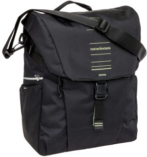 Enkele fietstas New Looxs Vigo Single - 20 liter - 30 x 19 x 40 cm - Black-Green