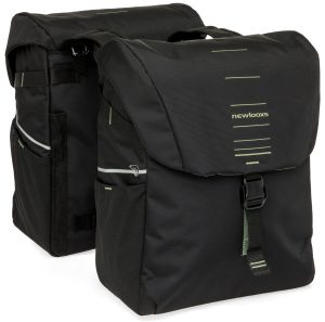 Dubbele fietstas New Looxs Vigo Double - 40 liter - 30 x 19 x 40 cm (2x) - Black-Green