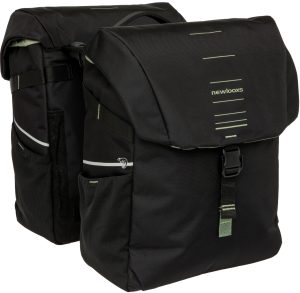 Dubbele fietstas New Looxs Vigo Double RackTime 2.0 - 40 liter - 30 x 19 x 40 cm (2x) - Black-Green