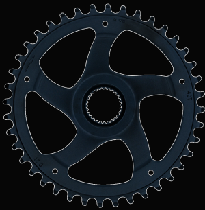 Kettingblad 40T KMC - geschikt voor Bosch generatie 4 - zwart