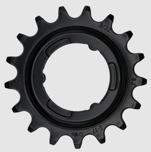 Tandwiel KMC Voor Shimano 17T O-MO Staal 3/32 inch - Zwart