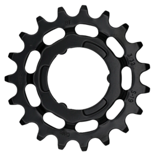 Tandwiel KMC Voor Shimano 19T O-MO Staal 3/32 inch - Zwart