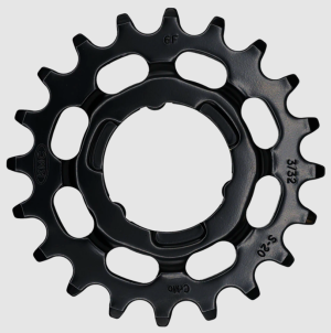 Tandwiel KMC Voor Shimano 20T O-MO Staal 3/32 inch - Zwart