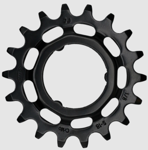 Tandwiel KMC Voor Shimano 18T O-MO Staal 1/8 inch - Zwart