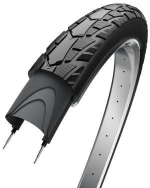 Buitenband Edge Performance Basic 28 x 1.60" / 42-622 -Zwart met reflectie