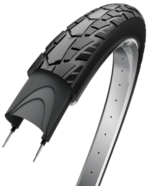 Buitenband Edge Performance Tour 28 x 1 1/2" / 40-635 - Zwart met reflectie