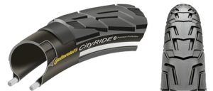 Buitenband Continental Ride City Puncture ProTection 28 x 1.60" / 42-622 - zwart met reflectie