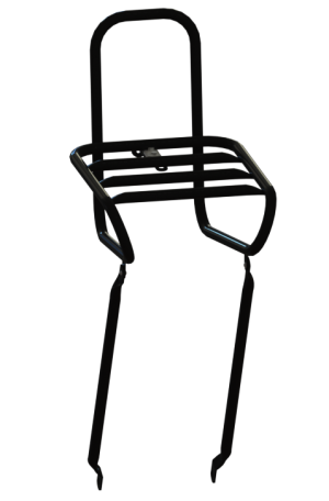 Voordrager 26"/28" Steco Smooth 25 cm - glanzend zwart