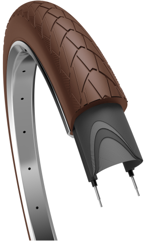 Buitenband Edge Mambo 28 x 2.00"/ 50-622 mm - donkerbruin met reflectie