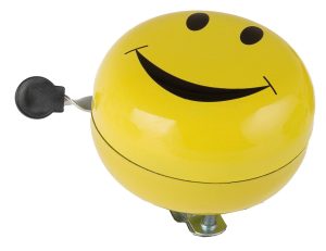 Fietsbel Ding-Dong M-Wave ø80mm - smiley yellow