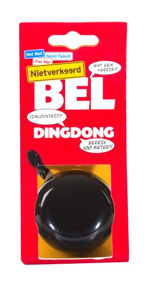 Fietsbel Ding-Dong NietVerkeerd ø60mm  - zwart