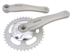 Crankstel 38T Miranda Beta 1 mdl. Gazelle 170mm met een 9.2cm disc - zilver
