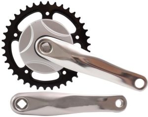 Crankstel 38T met 170mm crankarm -  aluminium - zilver