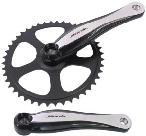 Crankstel 44T Miranda Beta 1+ voor 3/32" ketting - aluminium - zwart
