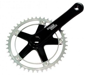 Crankstel 44T  Sturmey Archer FCT64 met 170mm crankarm - zwart/zilver