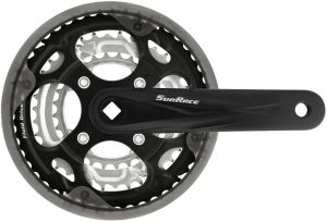 Crankstel 7/8 speed SunRace FCM300 48-38-28T/170mm voor vierkante as - zwart