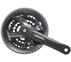 Crankstel 7/8 speed Shimano Acera FC-M361 - 175/48 x 38 x 28T met kettingscherm - zwart