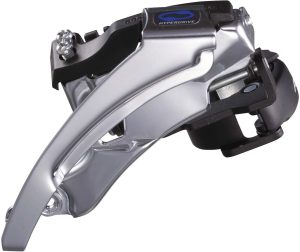 Voorderailleur 3 x 7/8-speed Shimano Altus M310 top swing / dual pull 40T - Zwart/Zilver