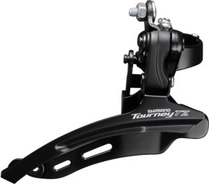 Voorderailleur 6/7-speed Shimano Tourney TZ FD-TZ510 down swing - hoge klem ø28,6 mm - 48T - Zwart/Zilver