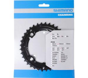 Kettingblad 36 tands Shimano Alivio FC-M4000 / FC-M4050  (AC) 9 speed - zwart