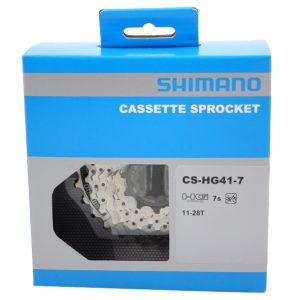 Cassette 7 speed Shimano HG41 11-28T - zilver