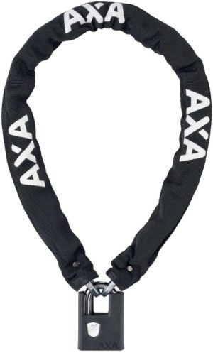 Kettingslot  Axa Clinch+ 105/7,5 met polyester hoes - zwart