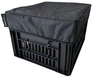 Fietskrathoes DS Covers Crate L voor kratten t/m 40 x 50 cm - zwart