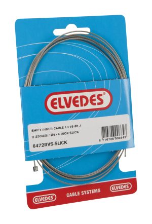Schakel binnenkabel Elvedes 2250mm RVS Slick ø1,1mm Shimano / SRAM N-nippel (op kaart) - Zilver