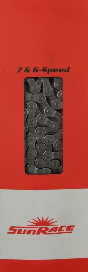 Ketting 6/7 speed Sunrace CNM54 116 links - grijs