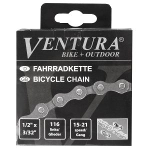 Ketting 6/7 speed Ventura 1/2 x 3/32" 116 schakels - inclusief sluitschakel