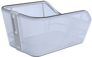 Fietsmand Basil Cento Tech Fiber WSL met bagagedragerbevestiging 21 liter 46 x 34 x 25 cm - ice blauw zilver