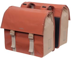 Dubbele fietstas Basil Urban Load 48-53 liter 40 x 17 x 46 cm - terra red/rose
