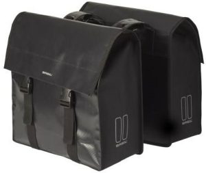 Dubbele fietstas Basil Urban Load 48 liter 41 x 18 x 46 cm - zwart reflective
