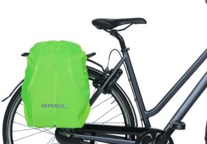 Fietsrugzak voor 13"  laptop Basil B-Safe Commuter Nordlicht 13 liter 26 x 13 x 40 cm - olijfgroen