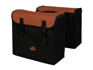 Dubbele fietstas Greenlands 34 liter 37 x 33 x 14cm (2x) - zwart / brique
