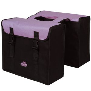 Dubbele fietstas Greenlands 34 liter 37 x 33 x 14cm (2x) - zwart / paars