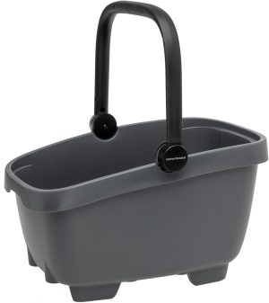 Gerecyclede (honden)fietsmand New Looxs Clipper Racktime 2.0 - anthraciet