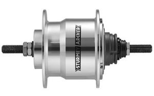Versnellingsnaaf 4 speed Sturmey Archer X-RF4 36 gaats - 170 mm aslengte - zilver
