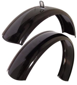 Spatbordset 24" ATB gemaakt van staal 60mm - zwart