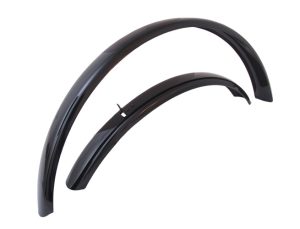 Spatbordset 26" transport metaal met stangenset - zwart