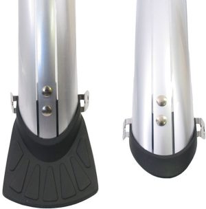 Spatbordset 28" 45 mm kunststof compleet met stangenset - zilver