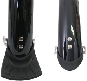 Spatbordset 28" 45 mm kunststof compleet met stangenset - zwart
