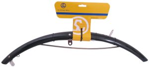 Voorspatbord 28" kunststof 45 mm - zwart