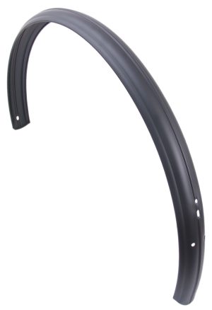Achterspatbord 28" tour 60 mm breed - mat zwart