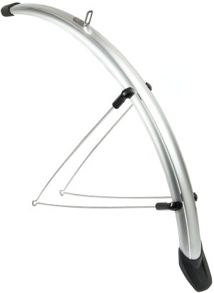 Spatbordset Eurofender Rapido 28" x 46 mm - zilver