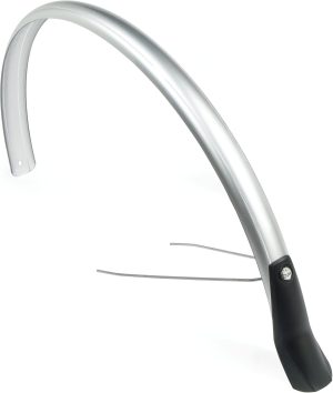 Achterspatbord Eurofender Snello 28" x 51 mm - zilver