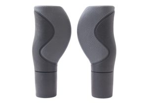 Handvatset Ergo 2-componenten Zwart/Grijs 130/130mm  -   1-kant geopend