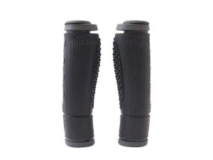 Handvatset Sportief Zwart/Grijs 128mm 2-componenten , 1-kant open